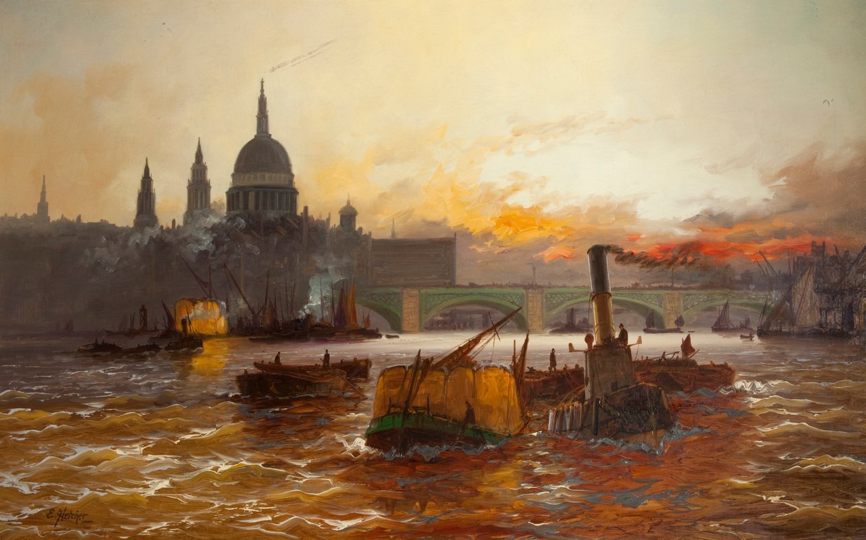 La Piscina di Londra, 1940-45 da Edwin Henry Eugene Fletcher