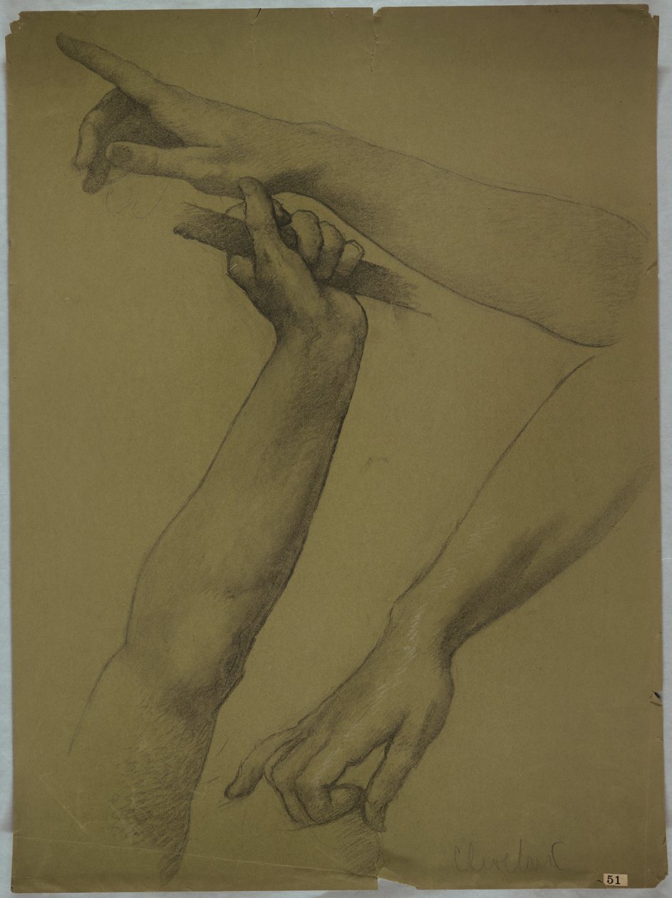 Tre studi di braccia da Edwin Howland Blashfield