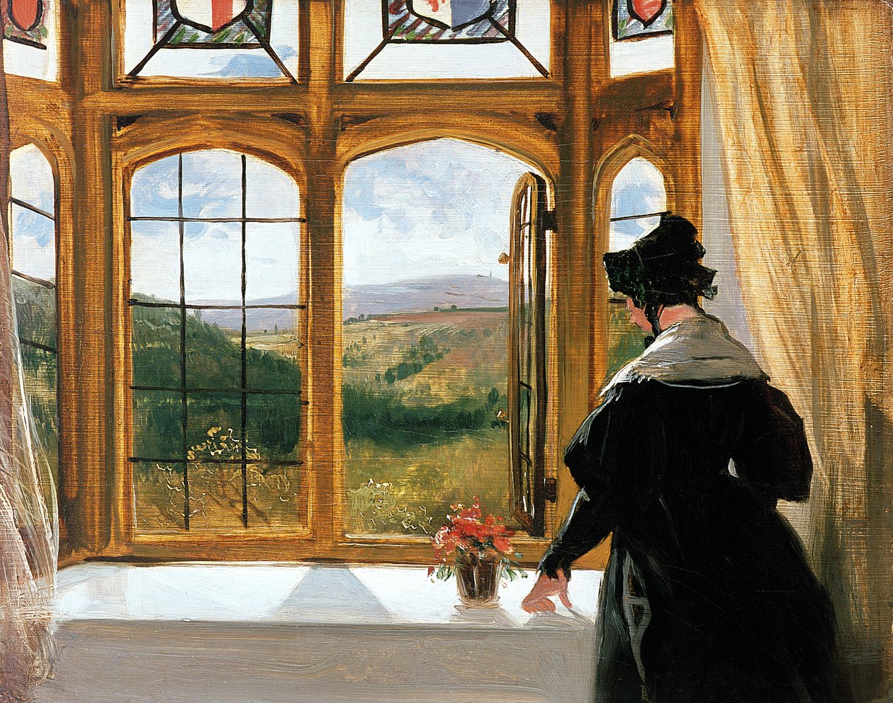 Duchessa di Abercorn che guarda fuori da una finestra da Edwin Landseer