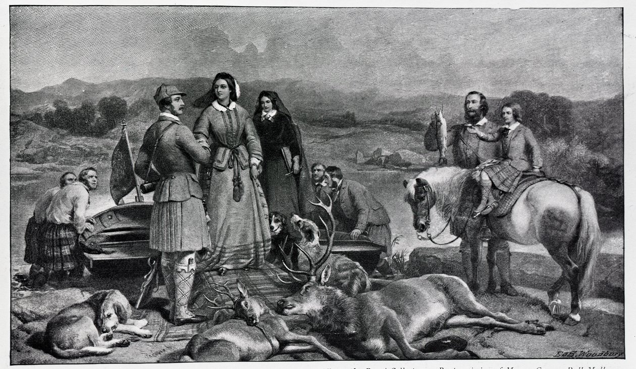 La regina Vittoria sbarca a Loch Muick da Edwin Landseer