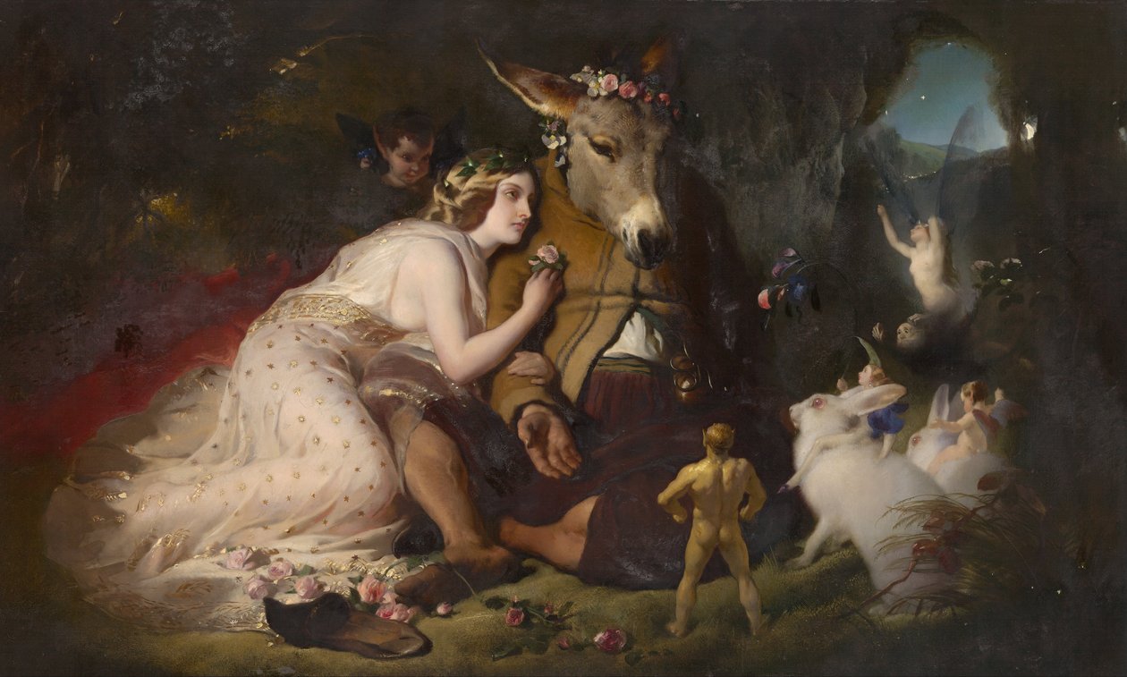 Scena da Sogno di una notte di mezza estate. Titania e Bottom da Edwin Landseer