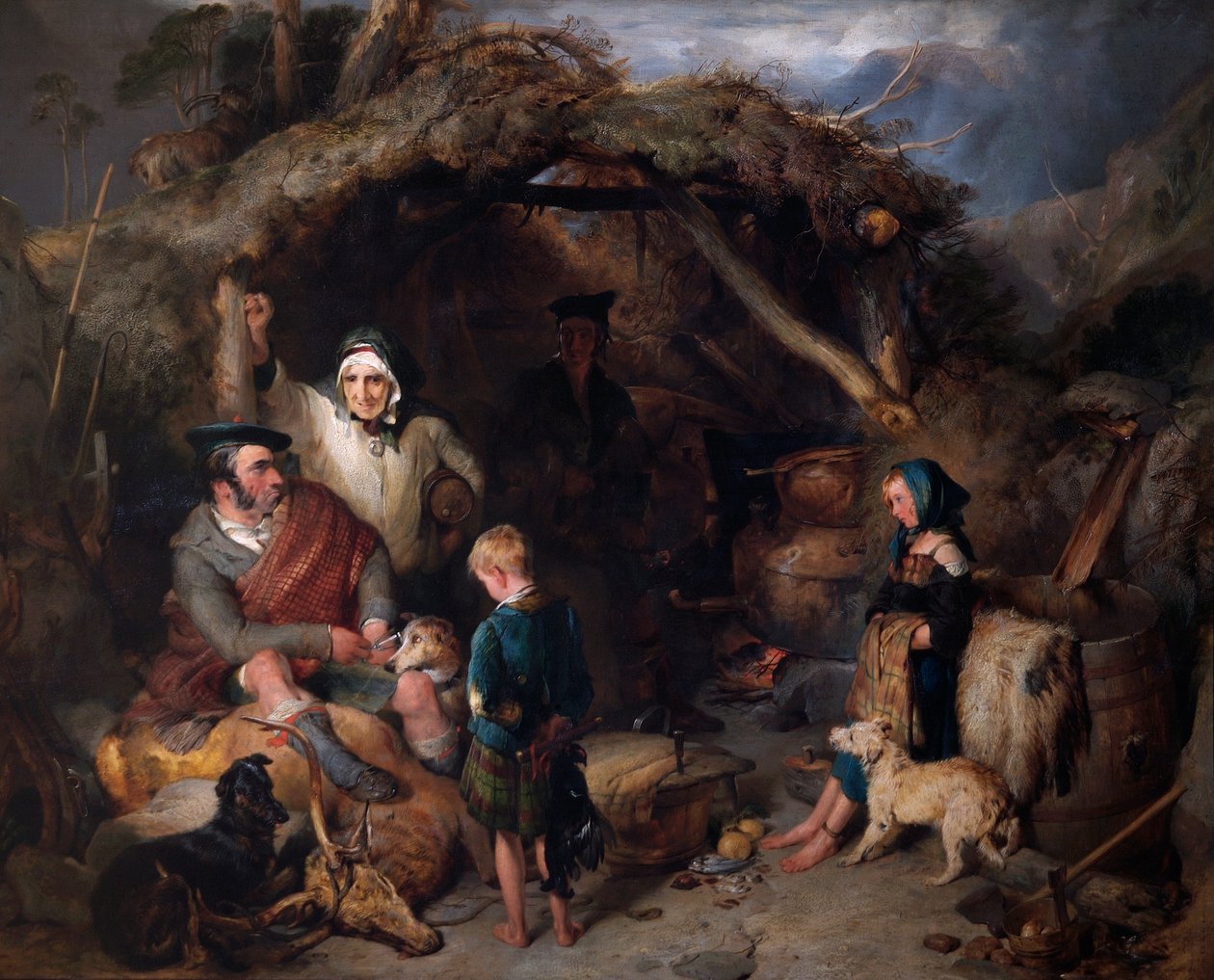 La Distilleria Illegale delle Highland da Edwin Landseer
