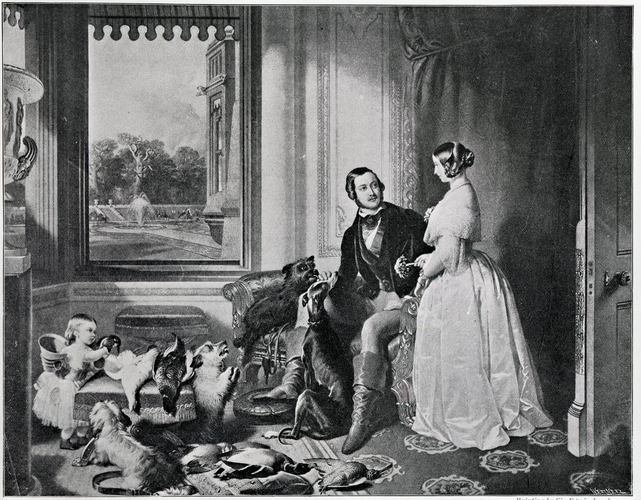 Il Castello di Windsor in tempi moderni, dal dipinto del 1843 da Edwin Landseer