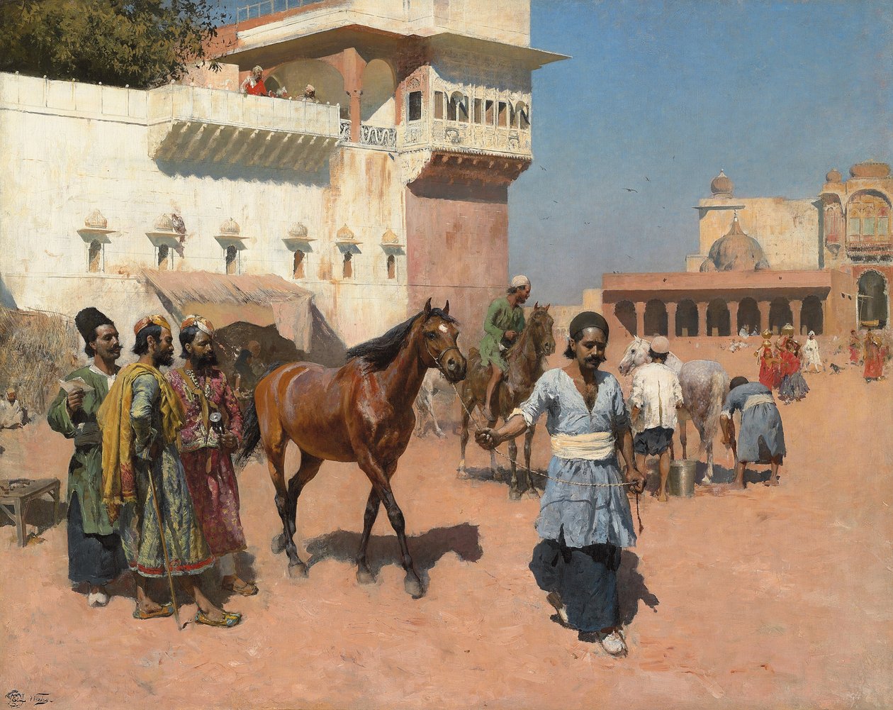 Mercante di cavalli persiano, Bombay, anni 1880 da Edwin Lord Weeks
