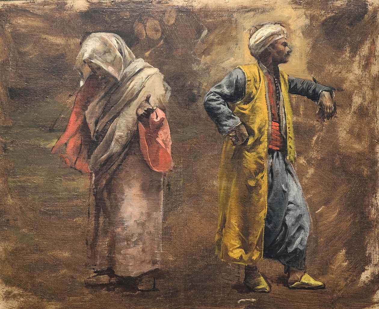 Studio di due figure, ca. 1878 da Edwin Lord Weeks