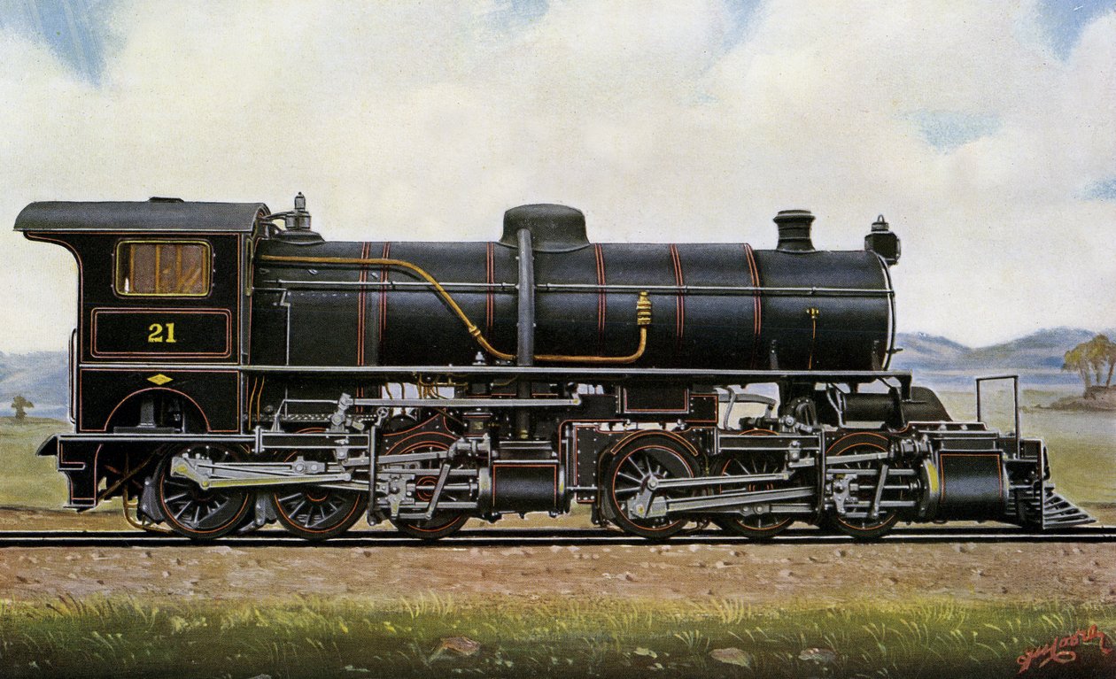 Locomotiva a vapore n. 21. Tra i mongoli: servizio composto Mallet nelle montagne Khingan, ferrovia Pechino - Kalgang da Edwin Thomas Rudd