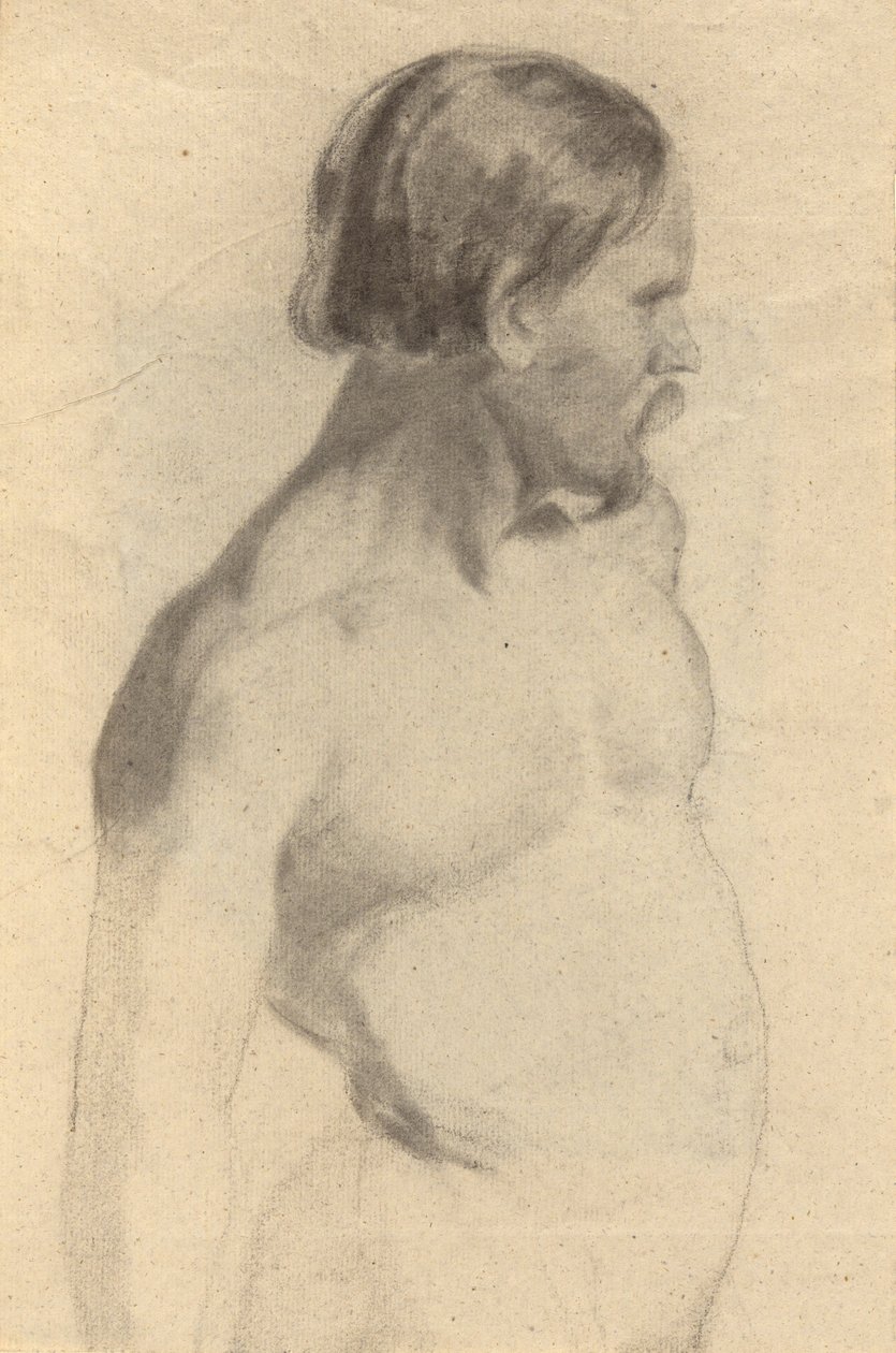 Nudo maschile (recto); Stivali, schizzo per La firma del Patto del Mayflower (verso) da Edwin White