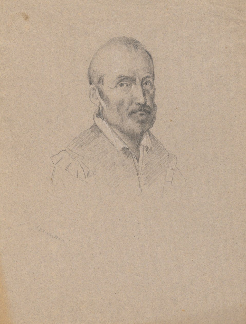Ritratto di un Uomo, schizzo per la Firma del Patto nella Cabina del Mayflower da Edwin White
