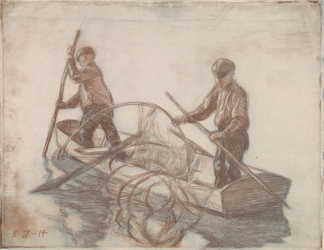 Ragazzi a pesca da Eero Järnefelt
