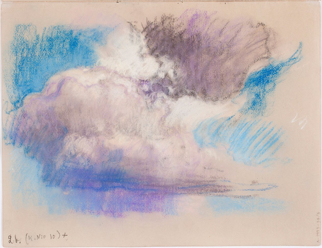 Wolken, Seite aus Järnefelts Skizzenbuch da Eero Järnefelt