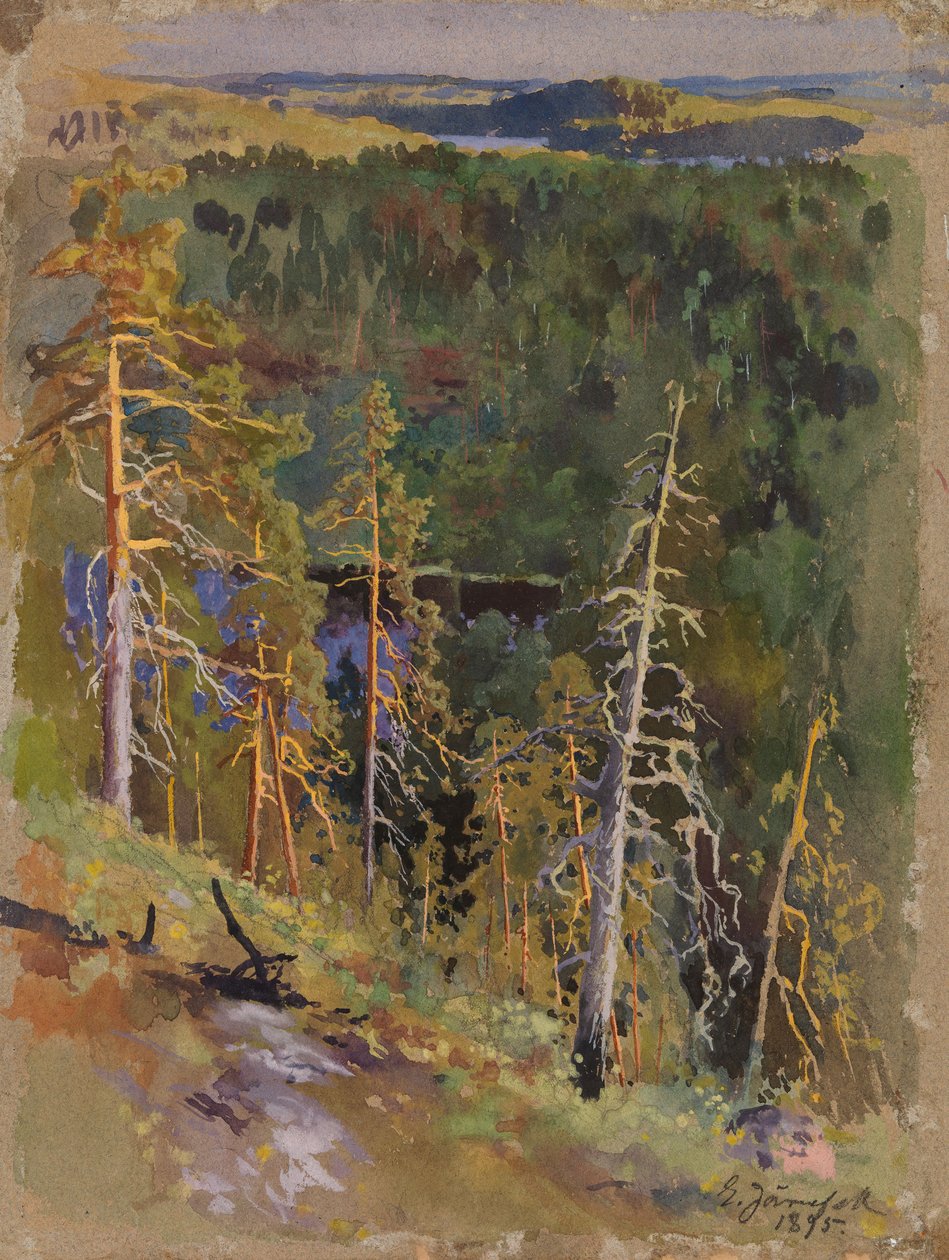 Paesaggio forestale da Eero Järnefelt
