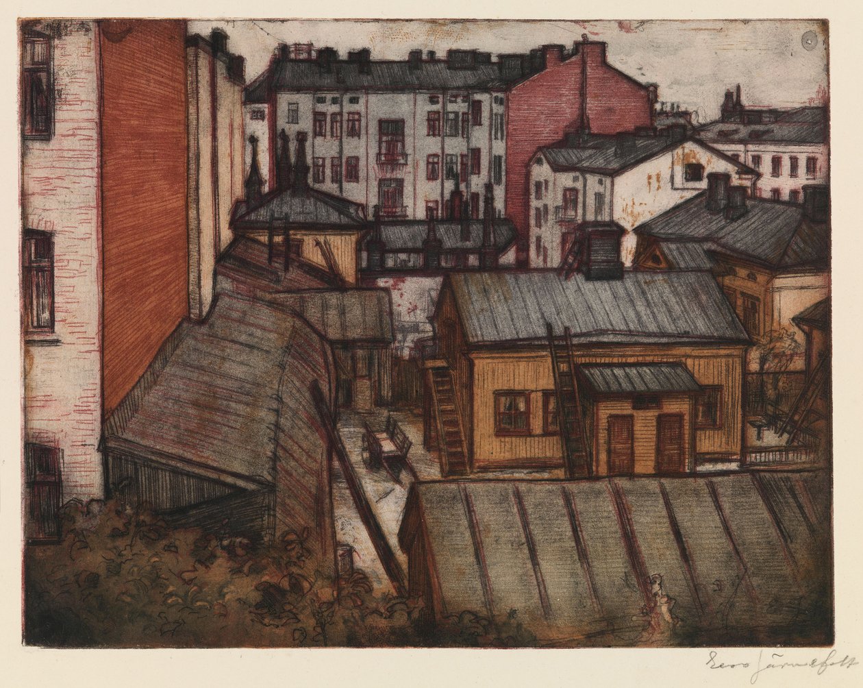 Vista dalla casa dell’artista in Bernhardinkatu da Eero Järnefelt