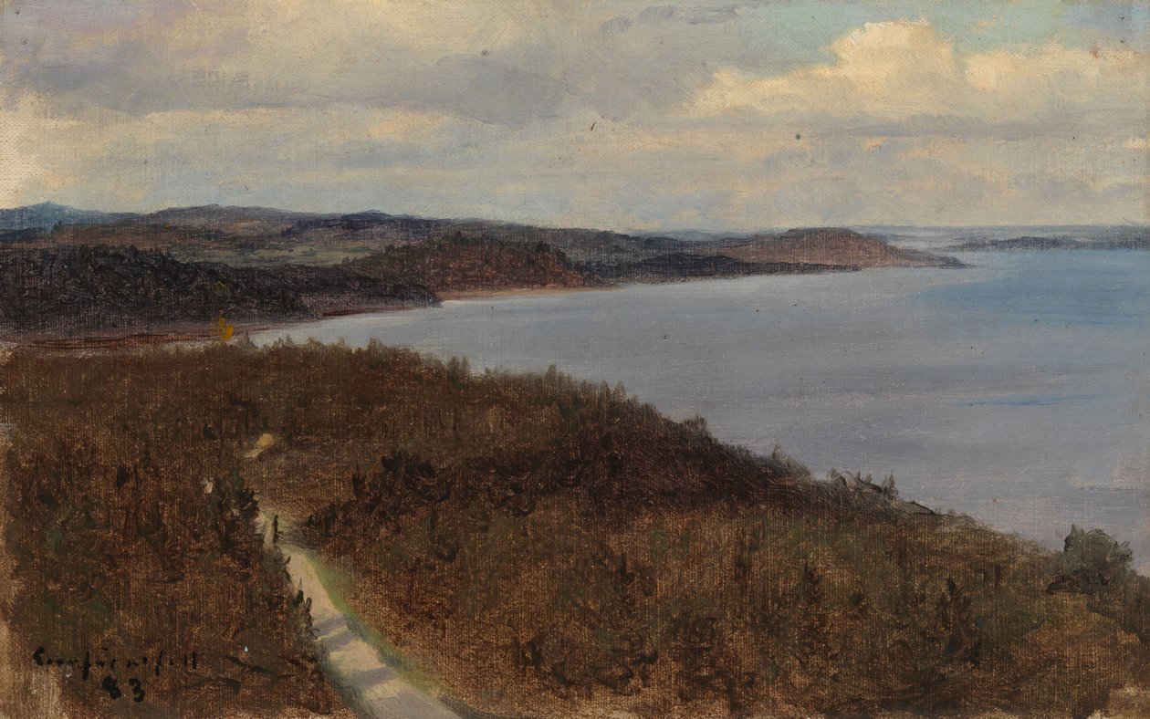 Vista di un lago e di alcune creste da Eero Järnefelt