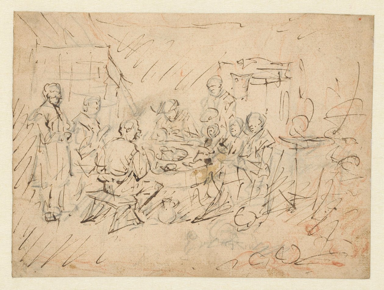 Interno con una famiglia di contadini a tavola da Egbert van Heemskerck (I)