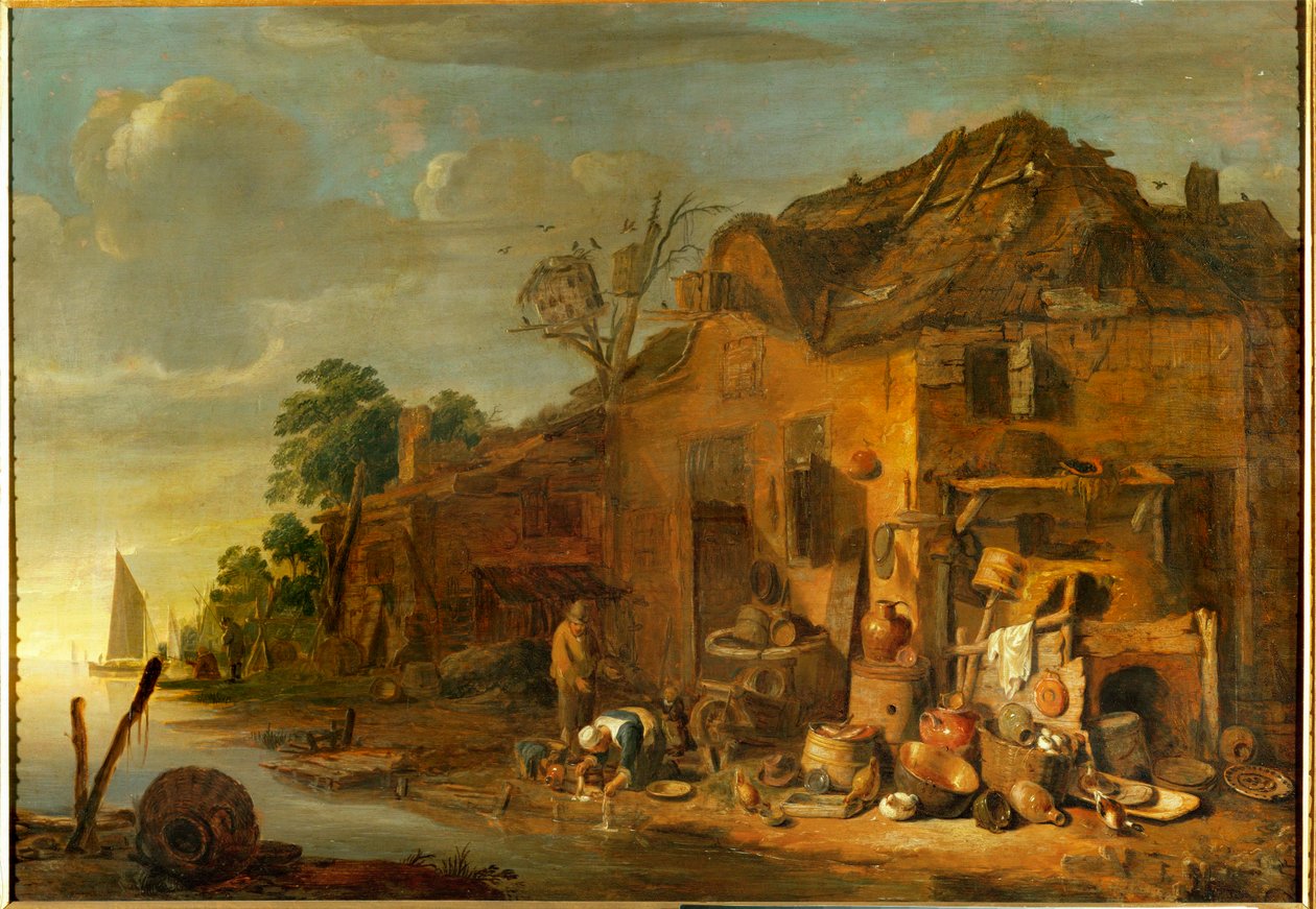 Fattoria (pittura su legno di quercia) da Egbert van der Poel