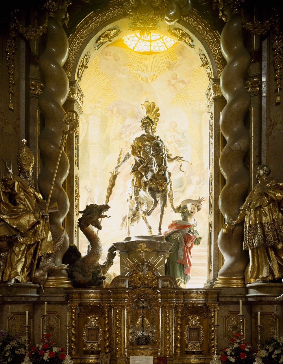 San Giorgio e il Drago Chiesa dei Santi Giorgio e Martino di Cosmas Damian Asam e Egid Quirin Asam da Egid Quirin Asam