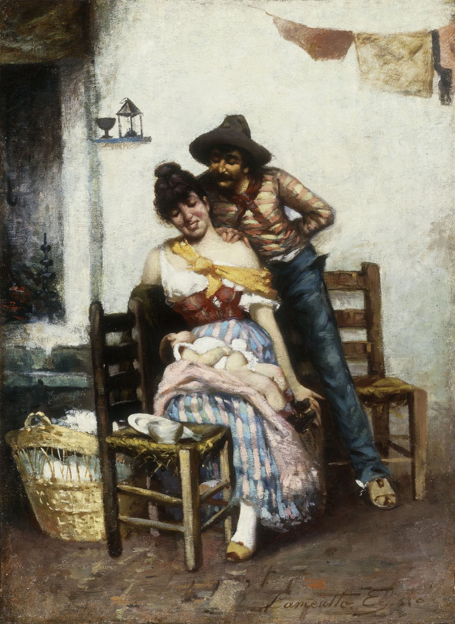 La famiglia felice, 1860 da Egisto Lancerotto