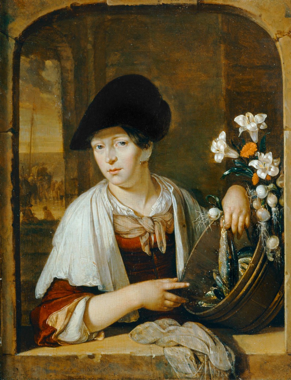 La Marchande de poissons ... da Eglon Hendrick van der Neer