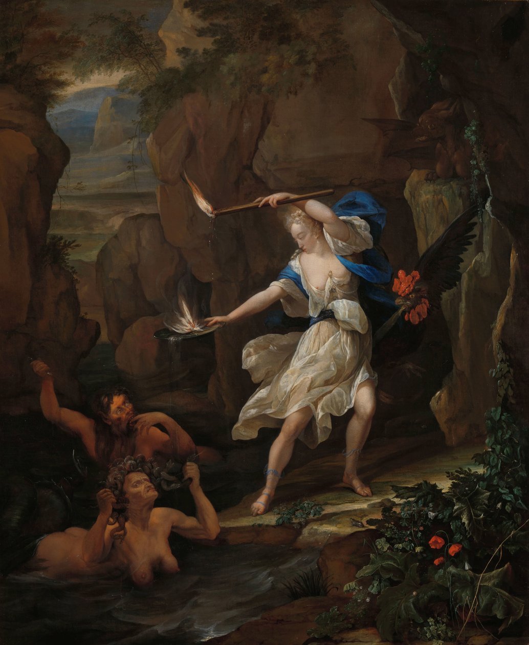 Circe punisce Glauco trasformando Scilla in un mostro da Eglon van der Neer