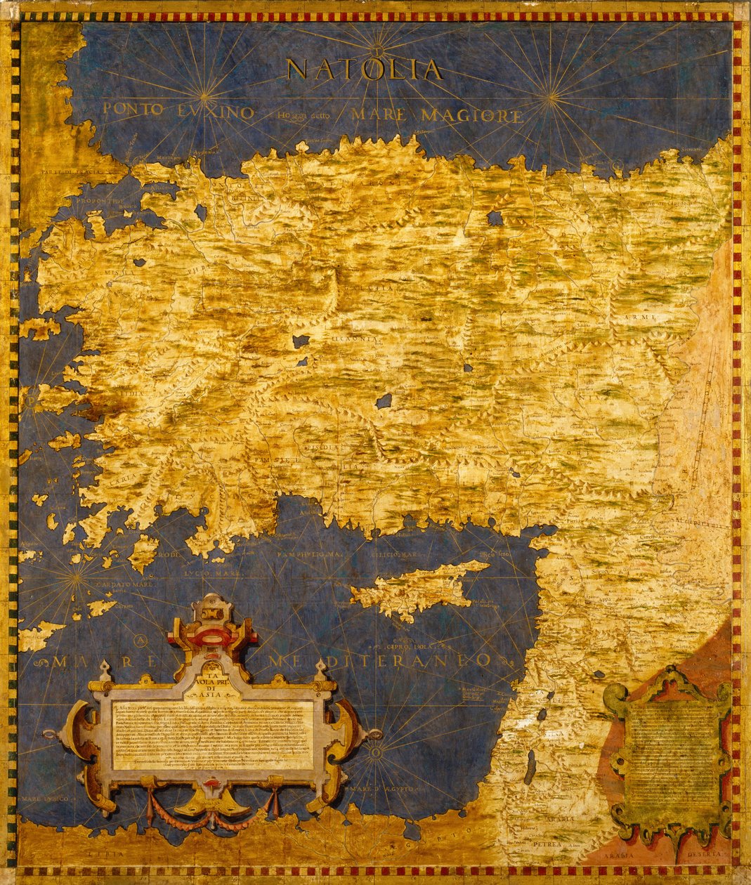 Penisola anatolica con toponimi antichi e Medio Oriente da Ignazio Danti