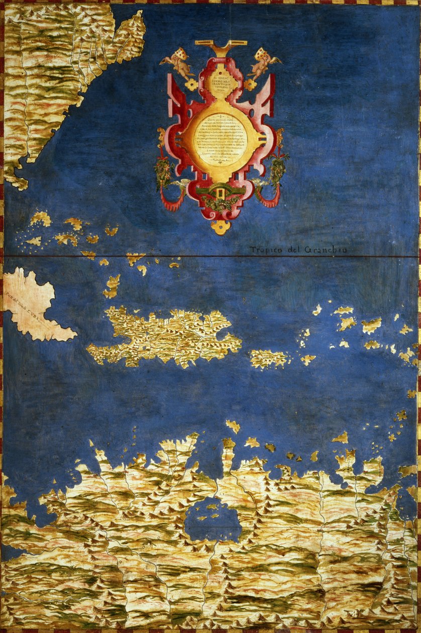 Mappa dei Caraibi e del Venezuela, dalla 