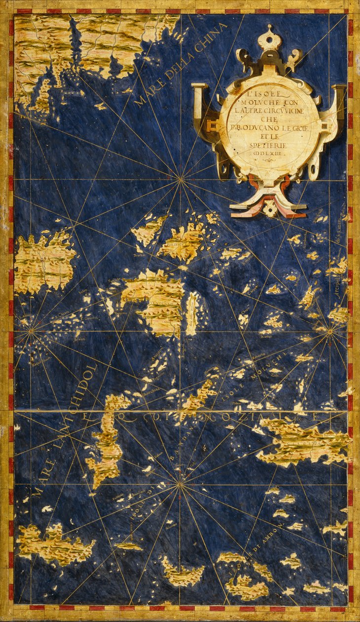 Isole Molucche e parte delle Filippine da Ignazio Danti