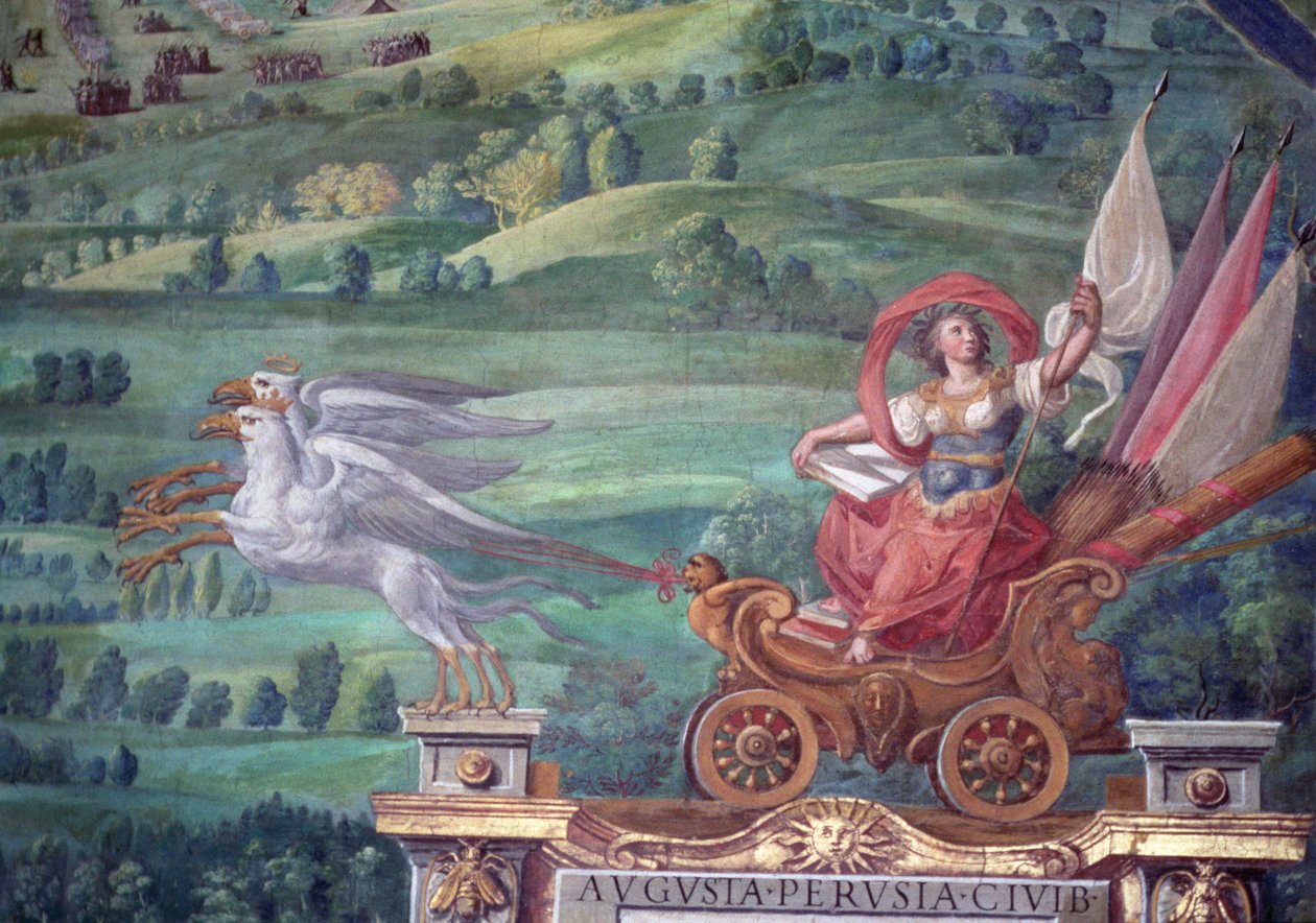 Carro trainato da grifoni (dettaglio) da Egnazio Danti