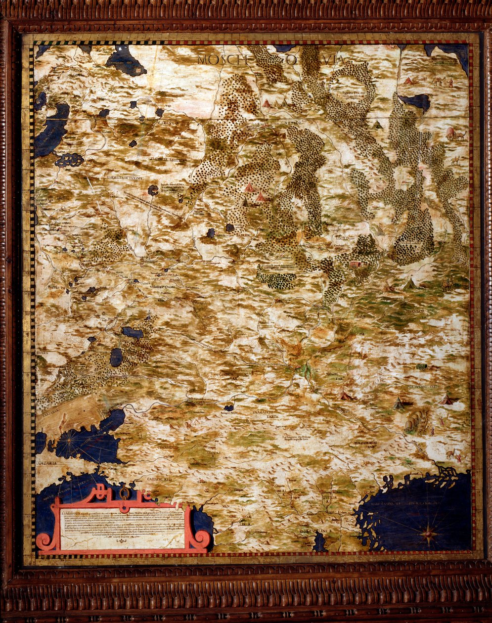 Regione di Mosca Mappa realizzata da Egnazio Danti, matematico, cosmografo e architetto italiano. Intorno al 1567. Firenze, Palazzo Vecchio, Sala del Mappamondo da Egnazio Danti