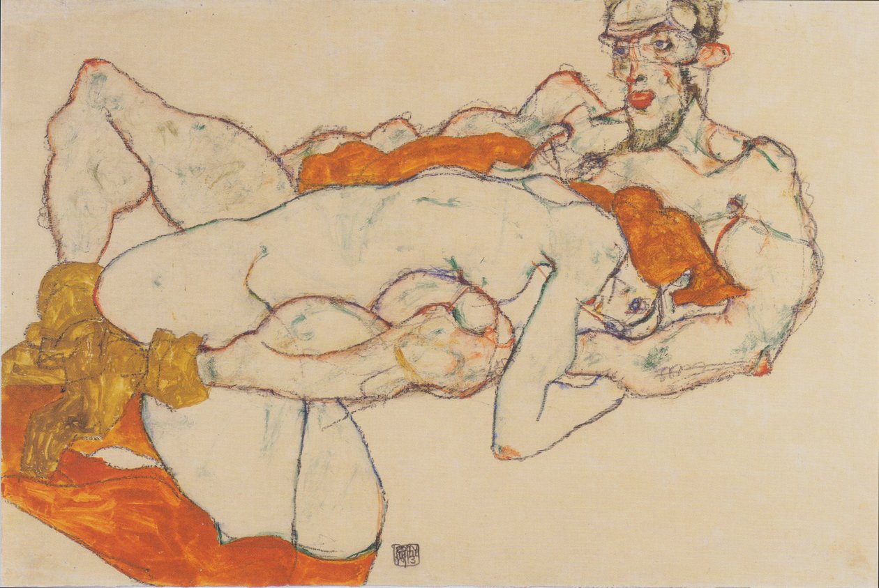 Coppia innamorata da Egon Schiele