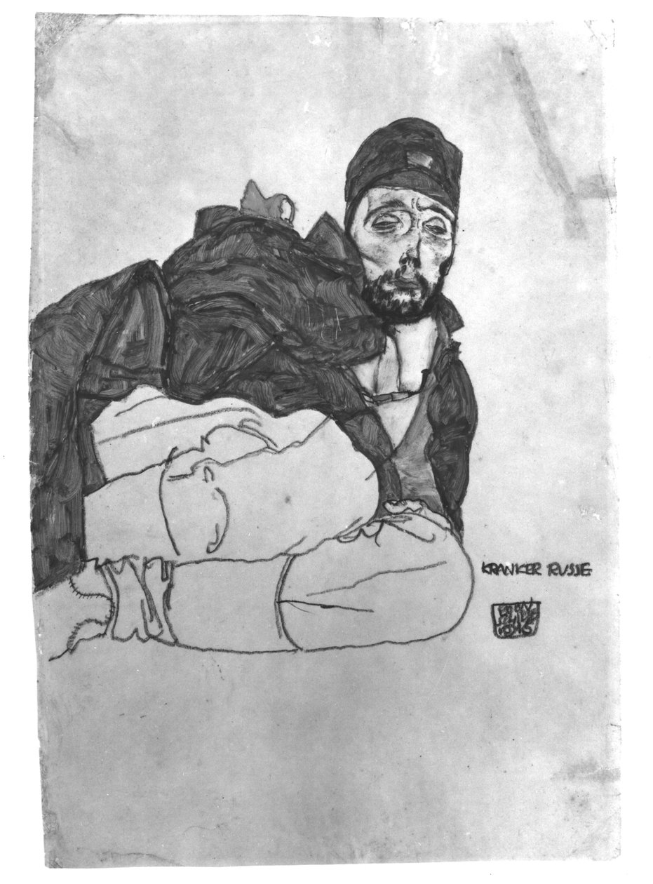 Un russo malato, 1915 da Egon Schiele
