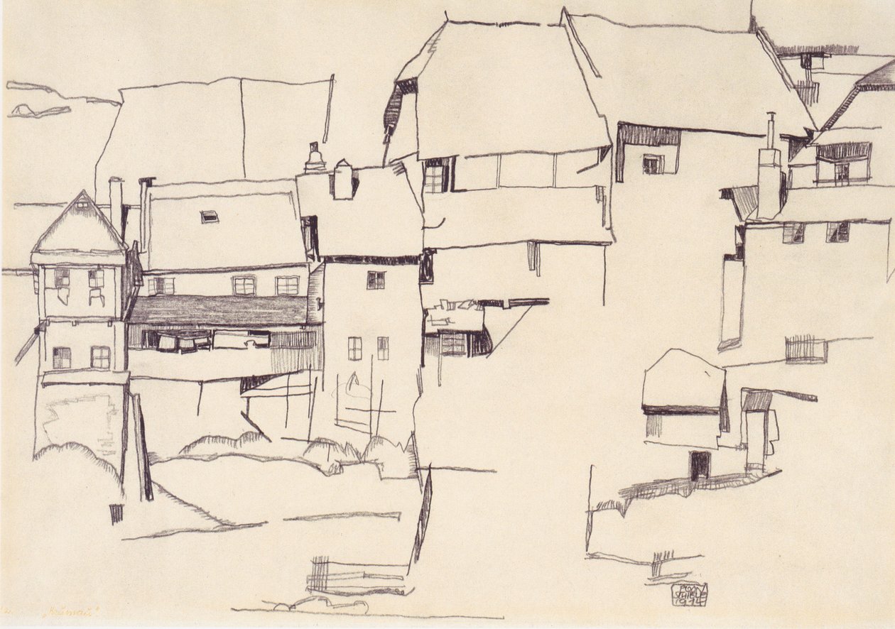 Vecchie case a Krumau da Egon Schiele