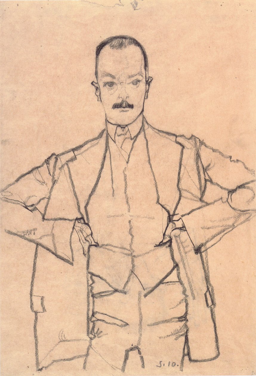 Ritratto di Arthur Roessler da Egon Schiele