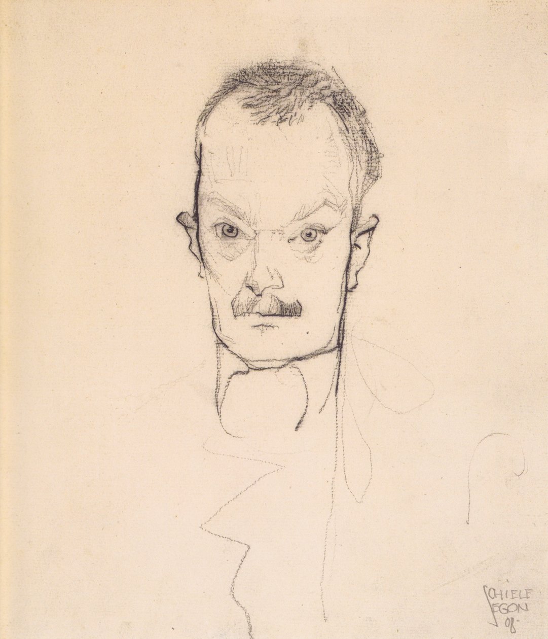 Ritratto di Arthur Roessler da Egon Schiele