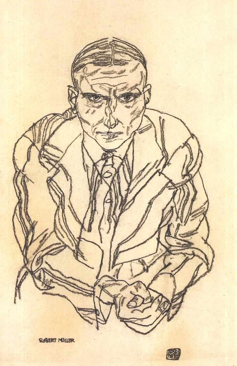 Ritratto di Robert Müller da Egon Schiele