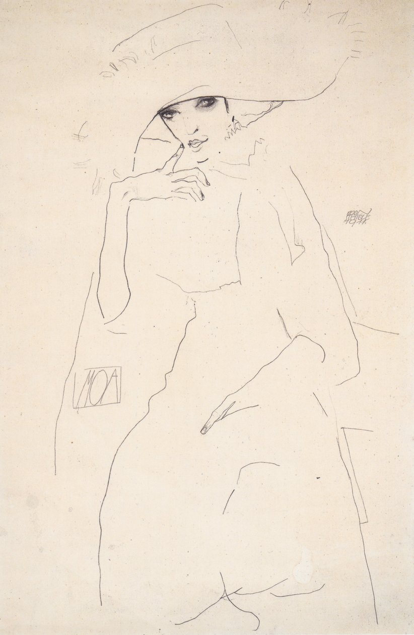 Ritratto della ballerina Moa da Egon Schiele