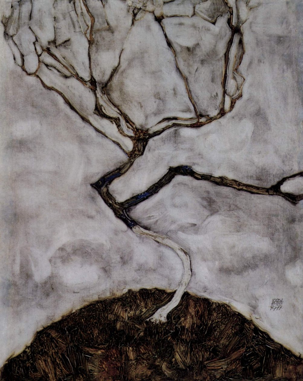 Piccolo albero in tardo autunno da Egon Schiele