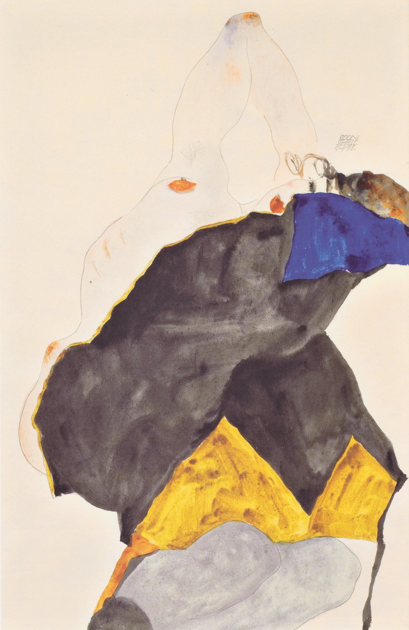 Ragazza con gomiti alzati da Egon Schiele
