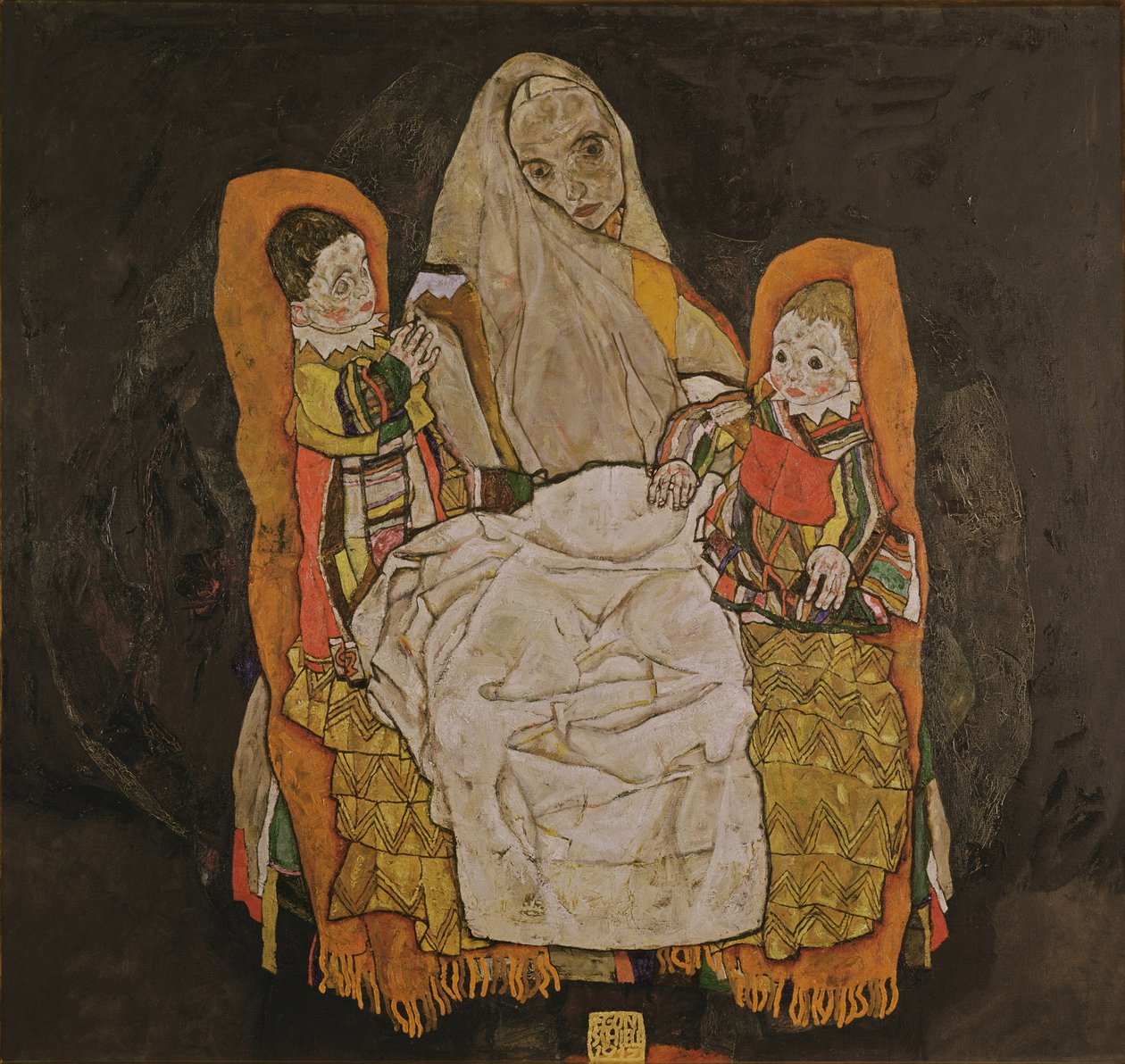 Madre con due bambini, 1915-17 da Egon Schiele