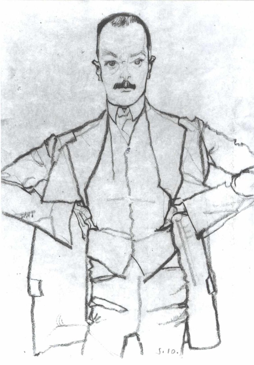 Ritratto di Arthur Roessler da Egon Schiele