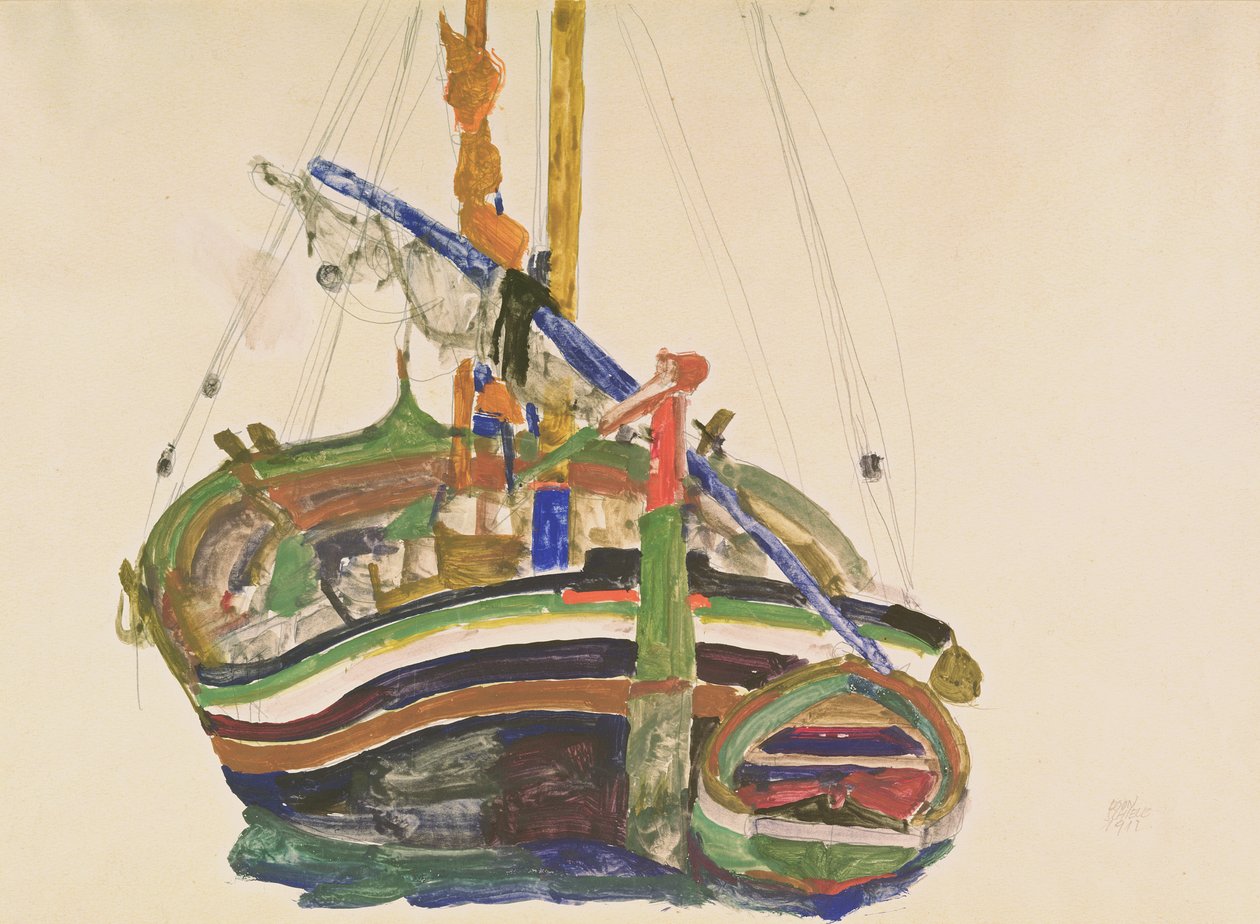 Barca da pesca di Trieste, 1912 da Egon Schiele