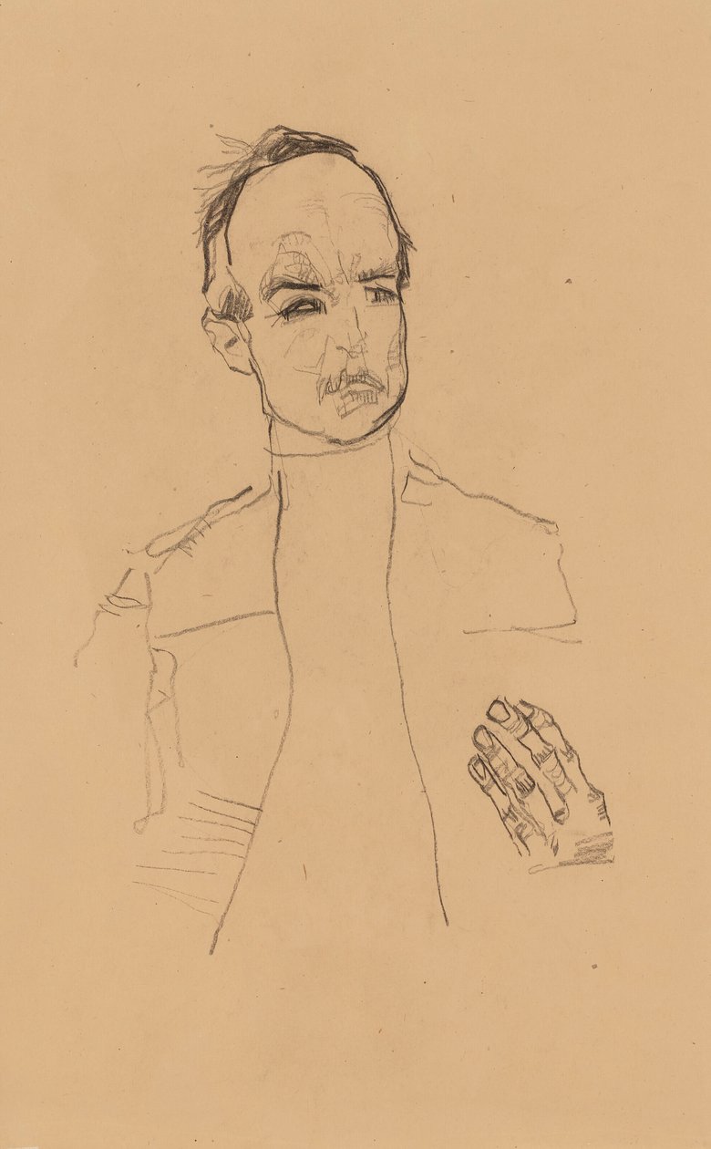 2022 NYR 20682 0724 001(egon schiele seduto ragazzo con mani giunte ritratto studio dr oska011034) da Egon Schiele