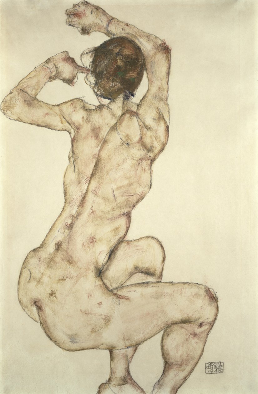 Nudo Accovacciato, 1915 da Egon Schiele