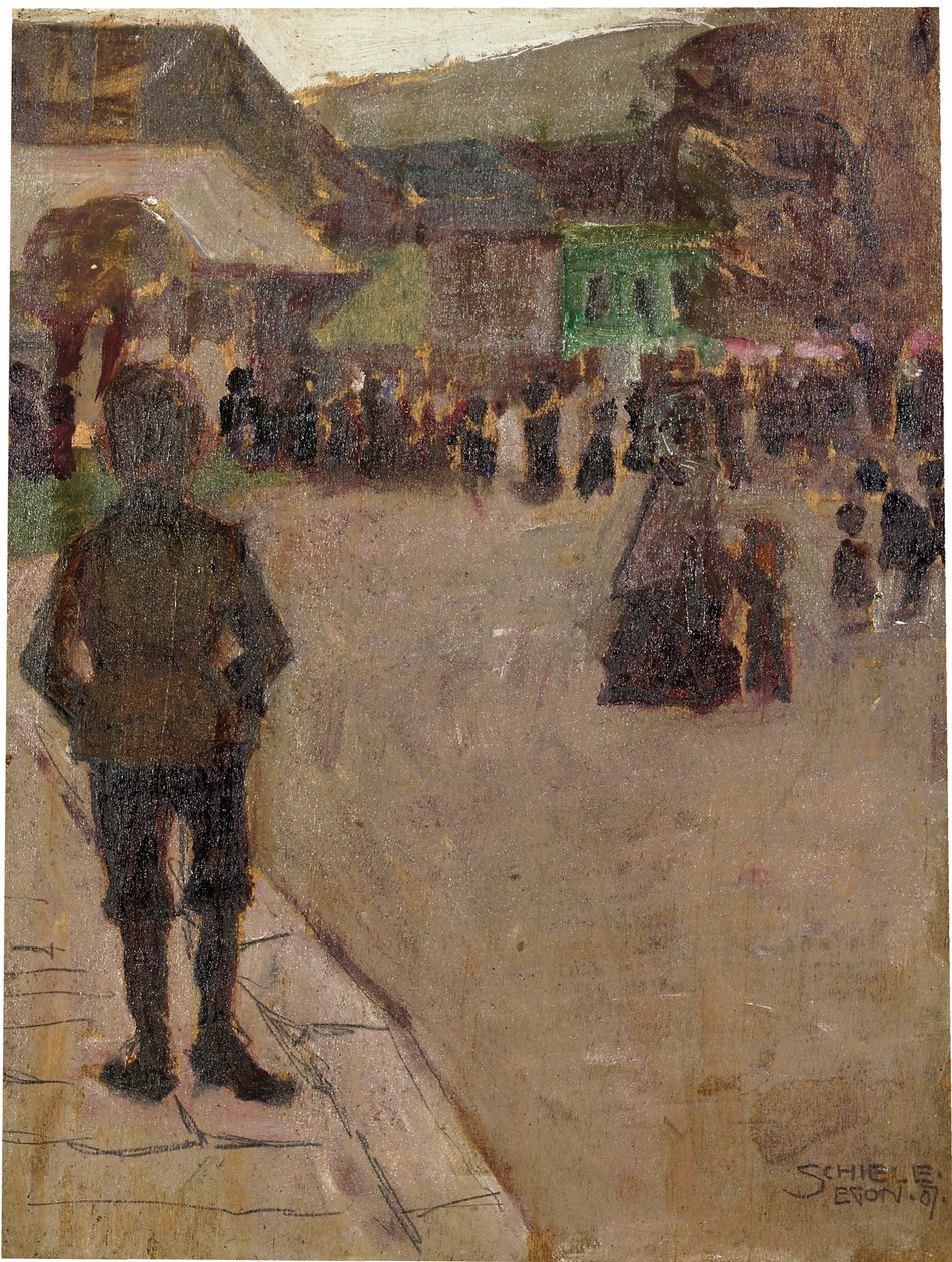 Prima del Leopolditag a Klosterneuburg, 1907 da Egon Schiele