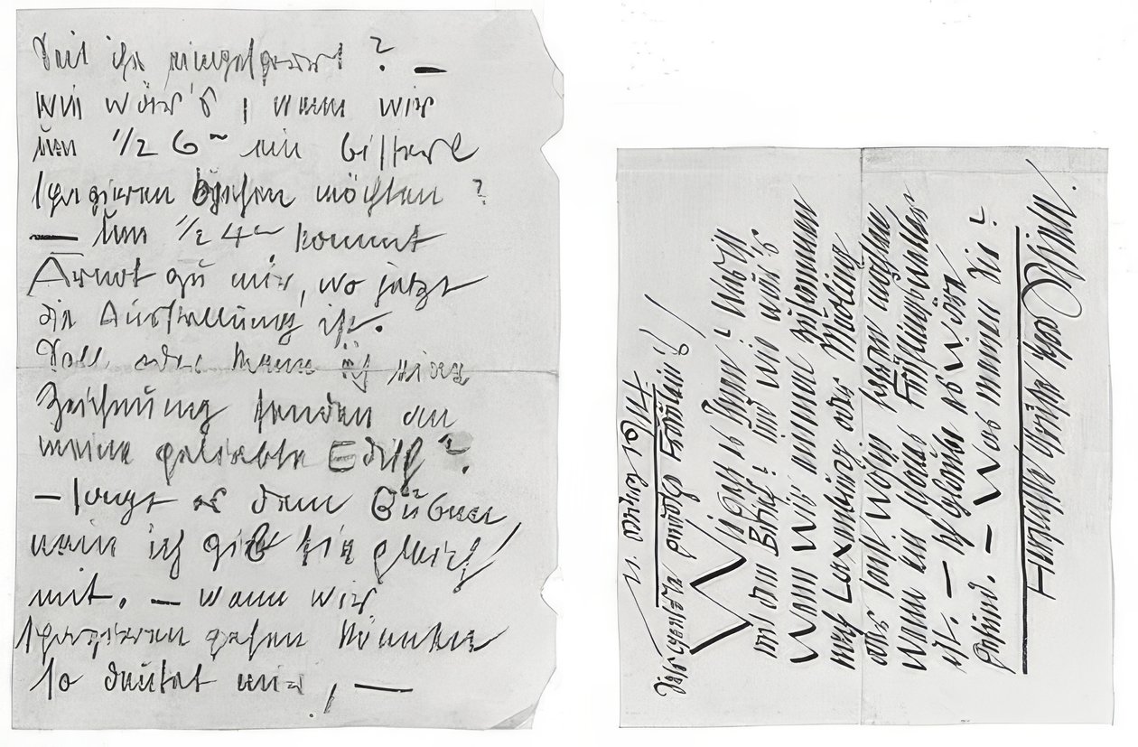 Lettera di Egon Schiele alle sorelle Edith e Adele Harms dell