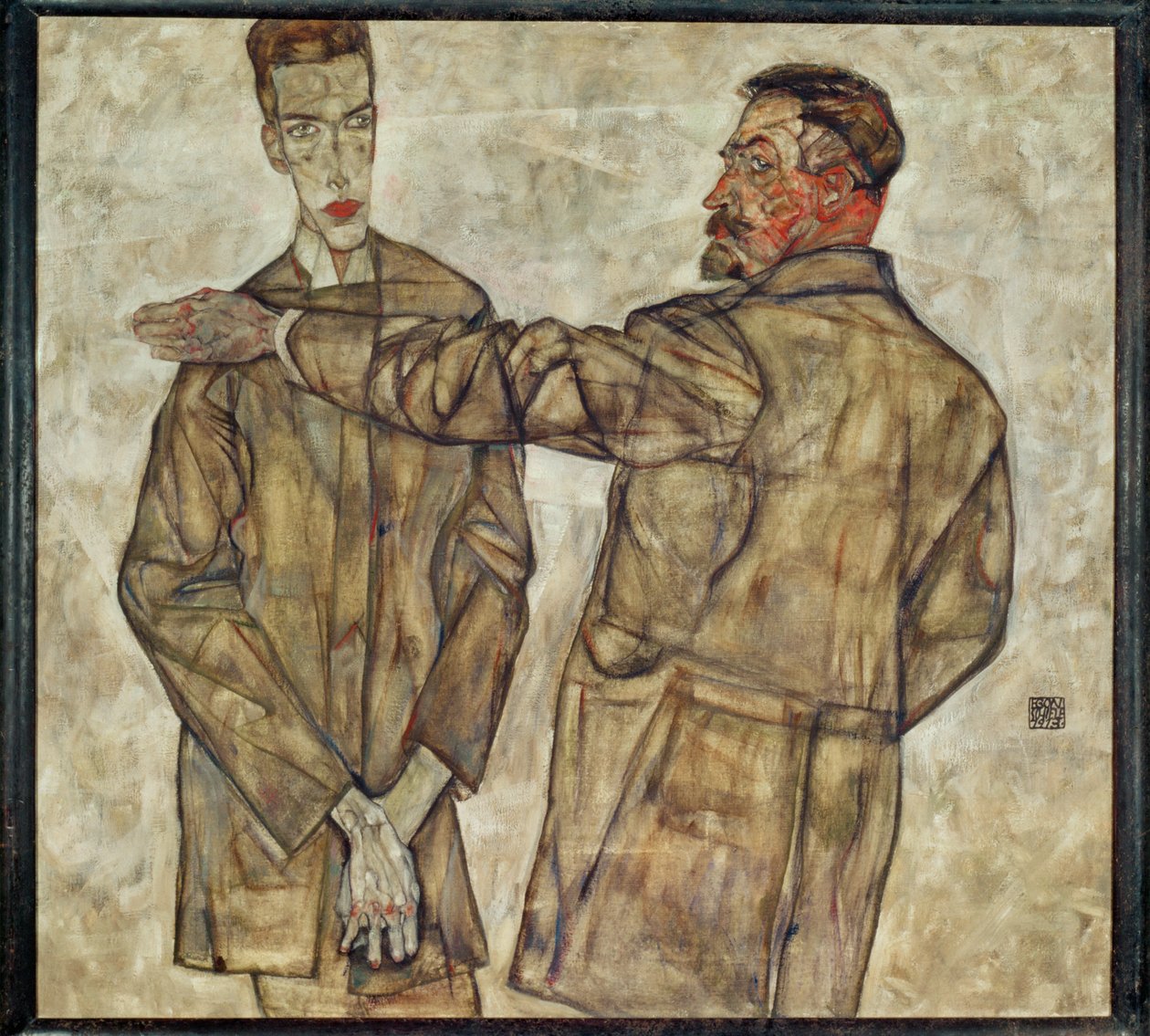 Doppio ritratto ispettore centrale ... (dipinto su tela) da Egon Schiele