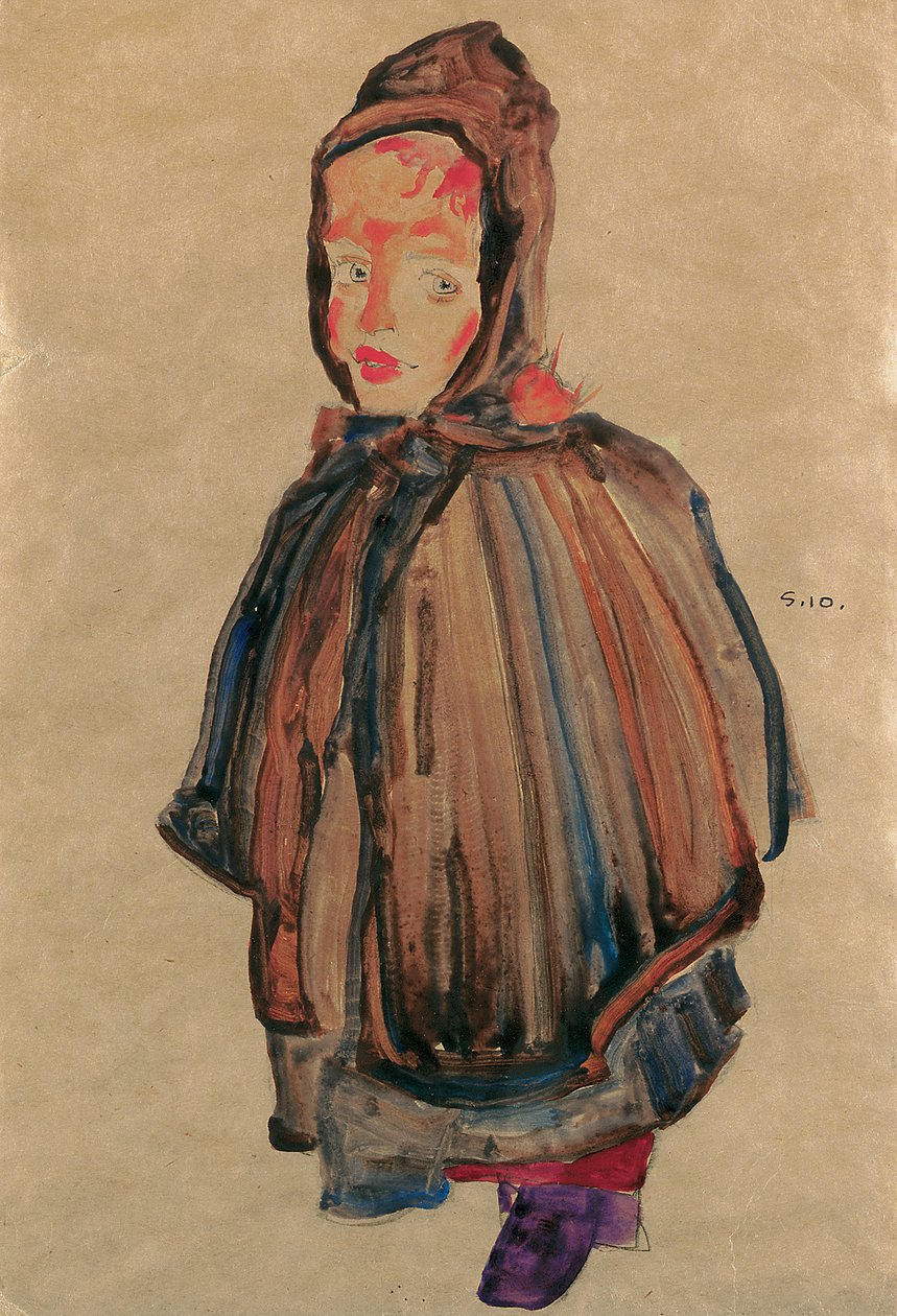 Ragazza con cappuccio, 1910 da Egon Schiele