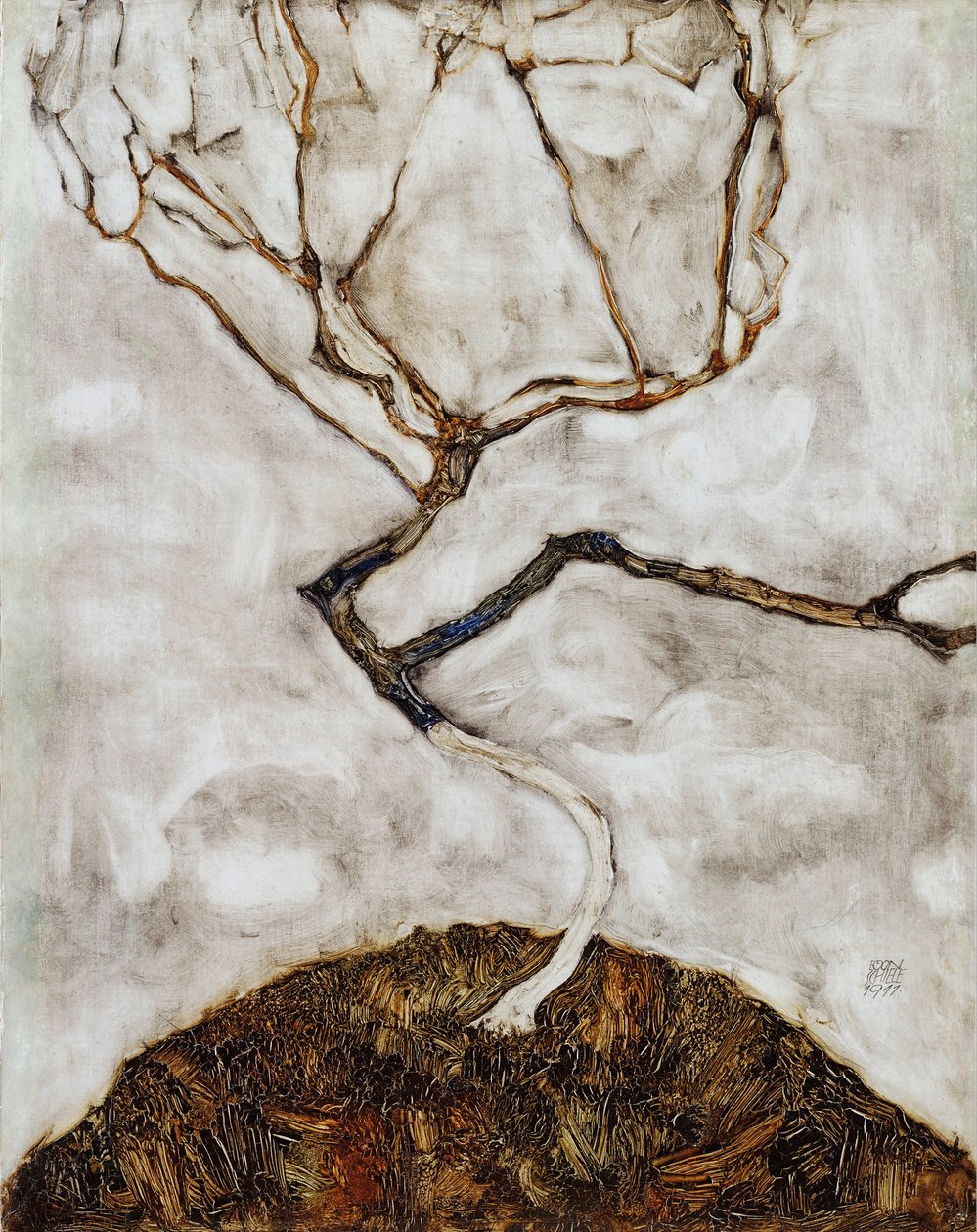 Piccolo albero in tardo autunno da Egon Schiele