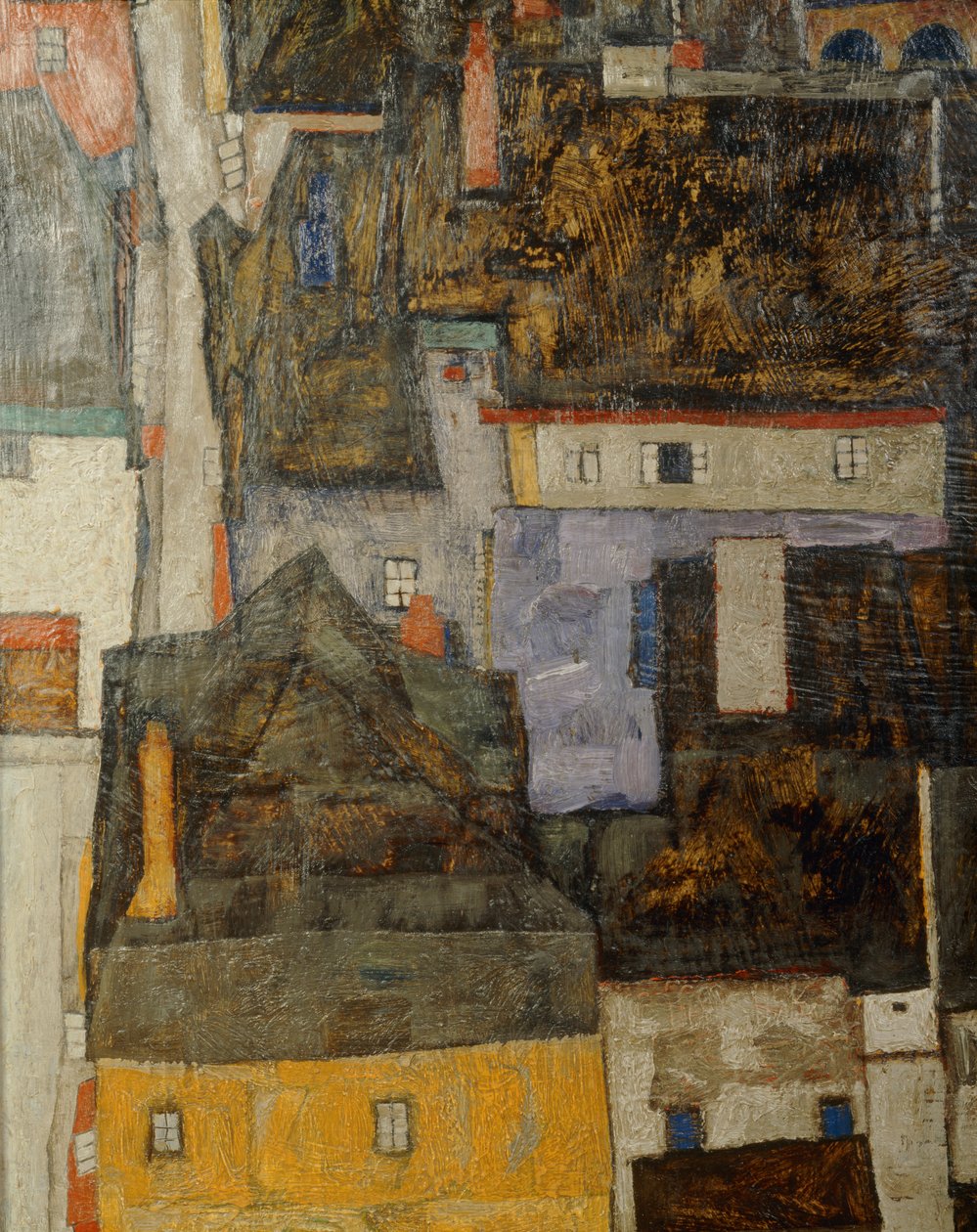 Krumau e der Moldau Krumau sul fiume Moldava, Repubblica Ceca ... (olio su tela) da Egon Schiele
