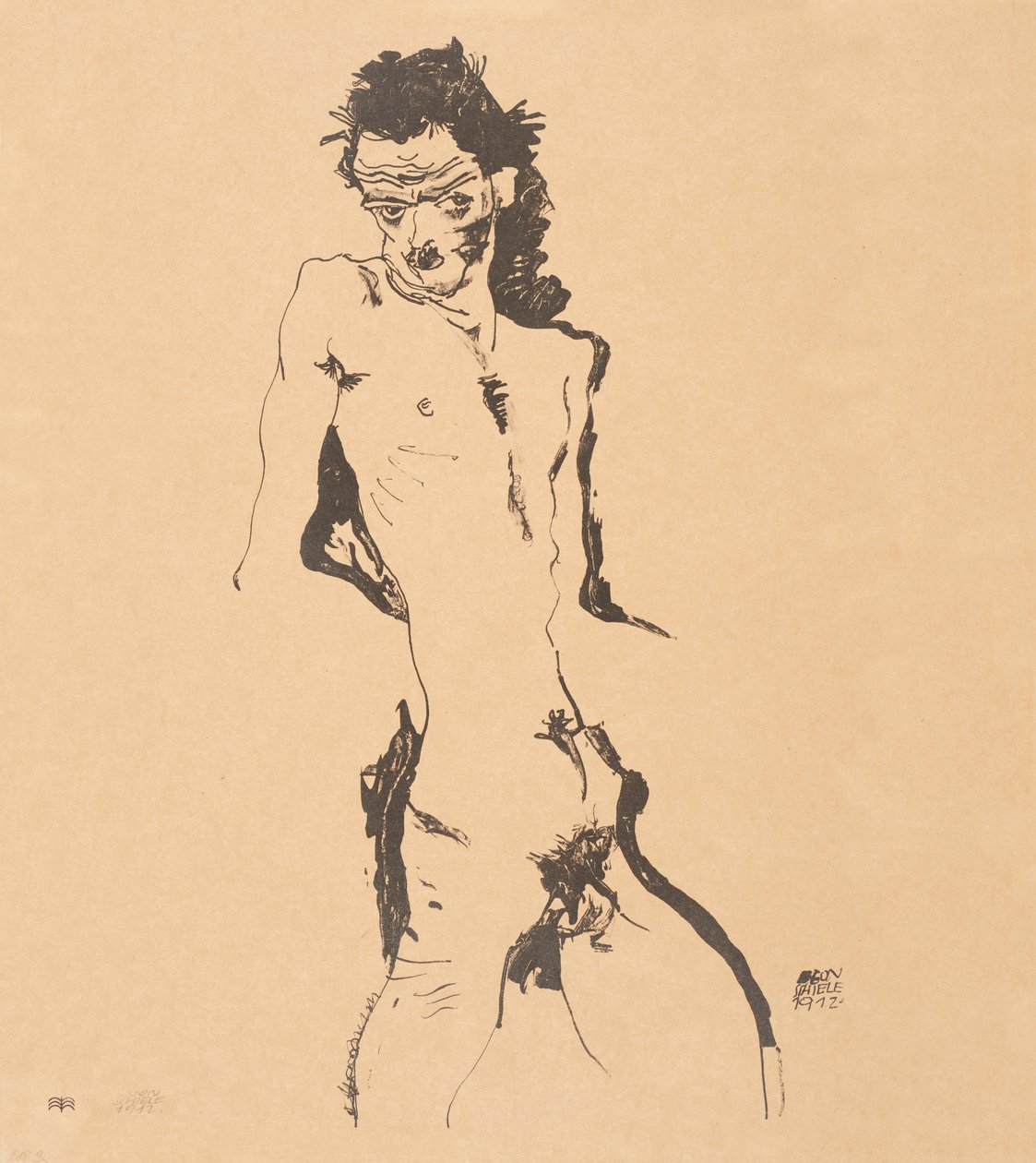Autoritratto nudo maschile, 1912 da Egon Schiele