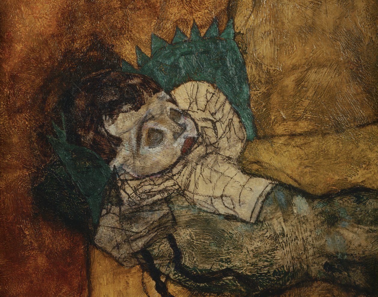 Mutter mit zwei Kindern, Madre con due bambini ... (dipinto su tela) da Egon Schiele